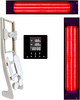 1x Infrarotstrahler InfraROTmed 500W + 1x 1300W + Steuerung + Lehne, Tiefenwärme Vollspektrumstrahler für Sauna und Infrarotkabine, zum Nachrüsten oder Selberbauen