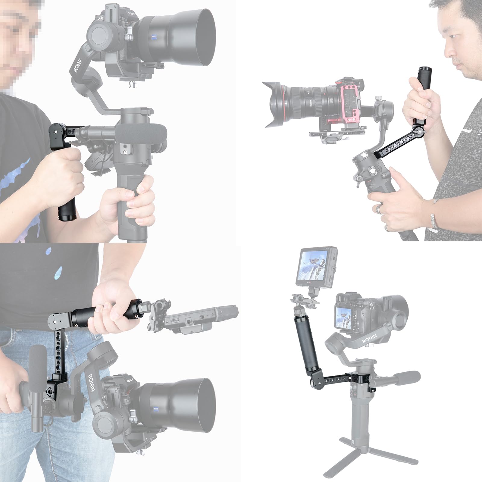 NICEYRIG Poignée en Cuir pour DJI Ronin-SC/Ronin S/DJI RSC 2 / DJI RS 2 Rosette