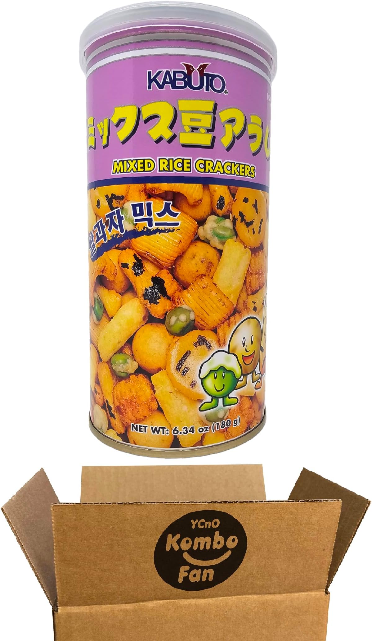 snacks Mixed (Rice Crackers, Coated Green Peas, Coated Peanuts) Snacking - 6.34 oz(180g) Tin