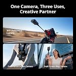 DJI Osmo 360 Vlog Combo, 360 Caméra idéale pour les Vloggers avec Mic Mini Émetteur, durée de vie prolongée de la batterie avec 3 Batteries, Caméra Action avec 1-Inch 360° Imagerie, autochtone 8K 360° Vidéo, 170° FOV