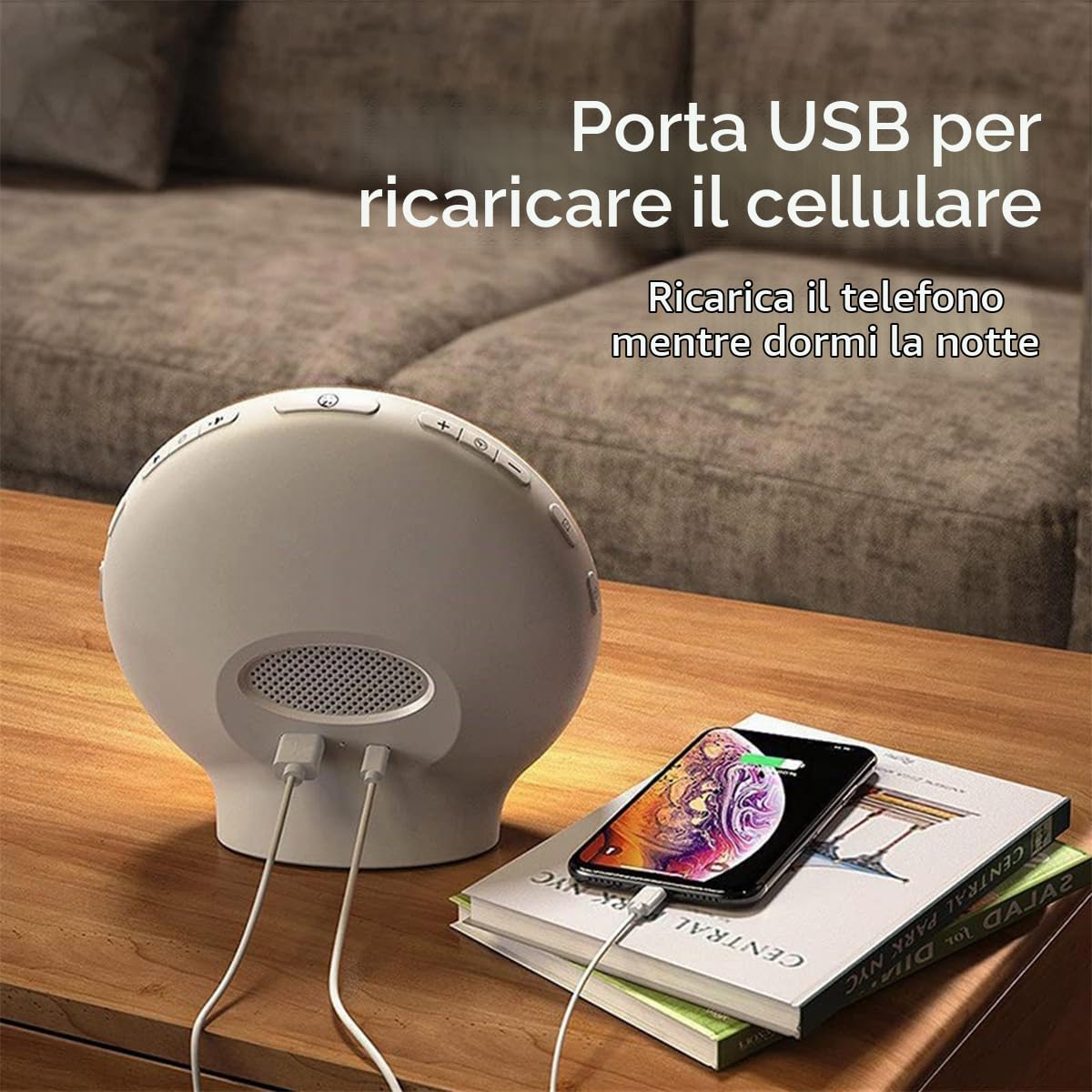 Sarini Sveglie all'alba, Sveglia Luminosa con Simulazione Alba/Tramonto, Doppia Sveglia, Lampada da Comodino, Funzione Snooze, Radio FM