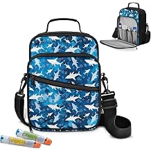 Shark Waterproof Diabetes Travel Organizer Case,Diabetic Supplies Bag,Large Capacity Diabetes Medication Organizer for Asthma Inhaler, Auvi-Q, Allergy Medicine Essentials