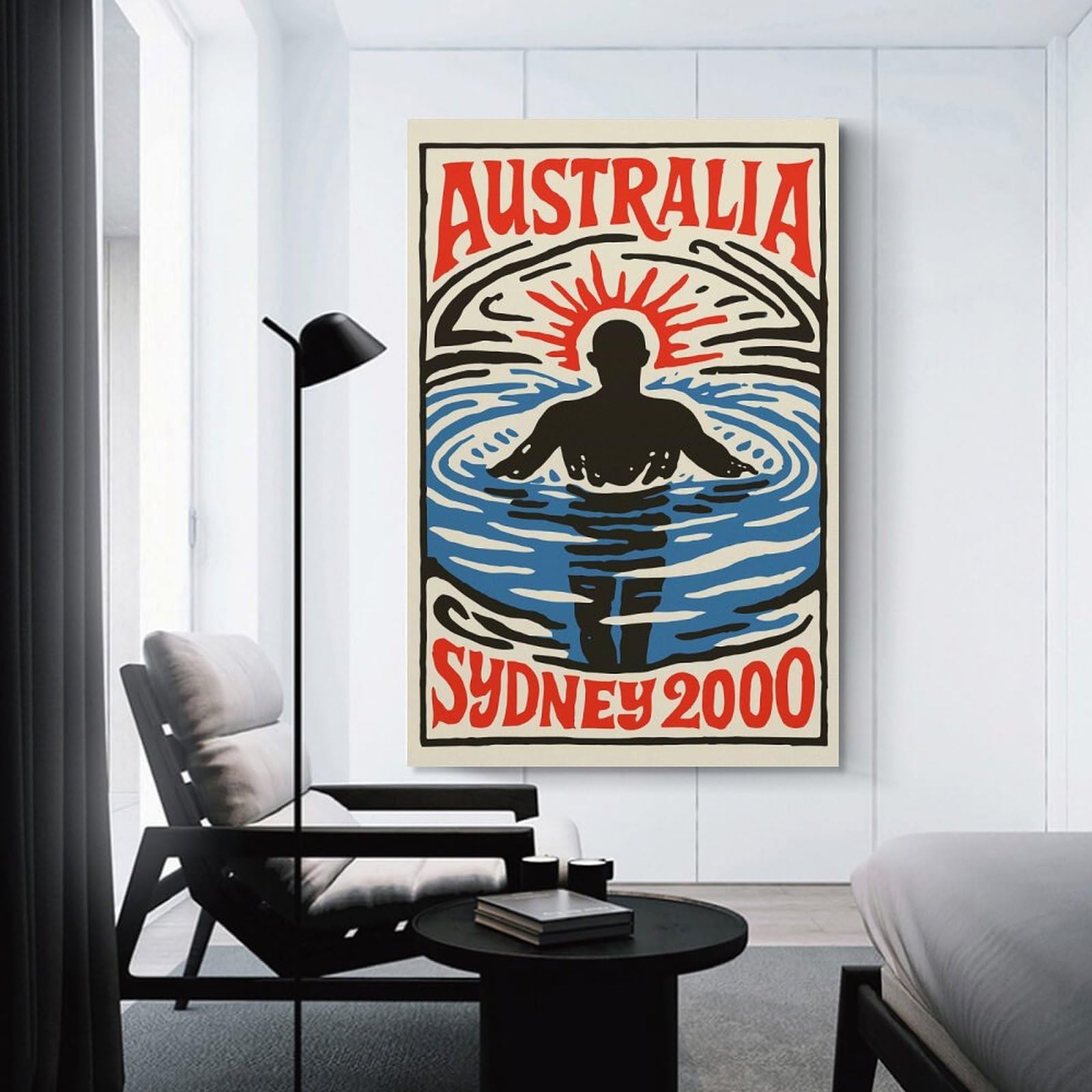 Junmoney Australia Sydney 2000 Wall Picture Print 20x30inch(50x75cm), for Lounge Decor, Offices Or Entryway Styling, A Flexible Wall Accent for Shared Spaces
