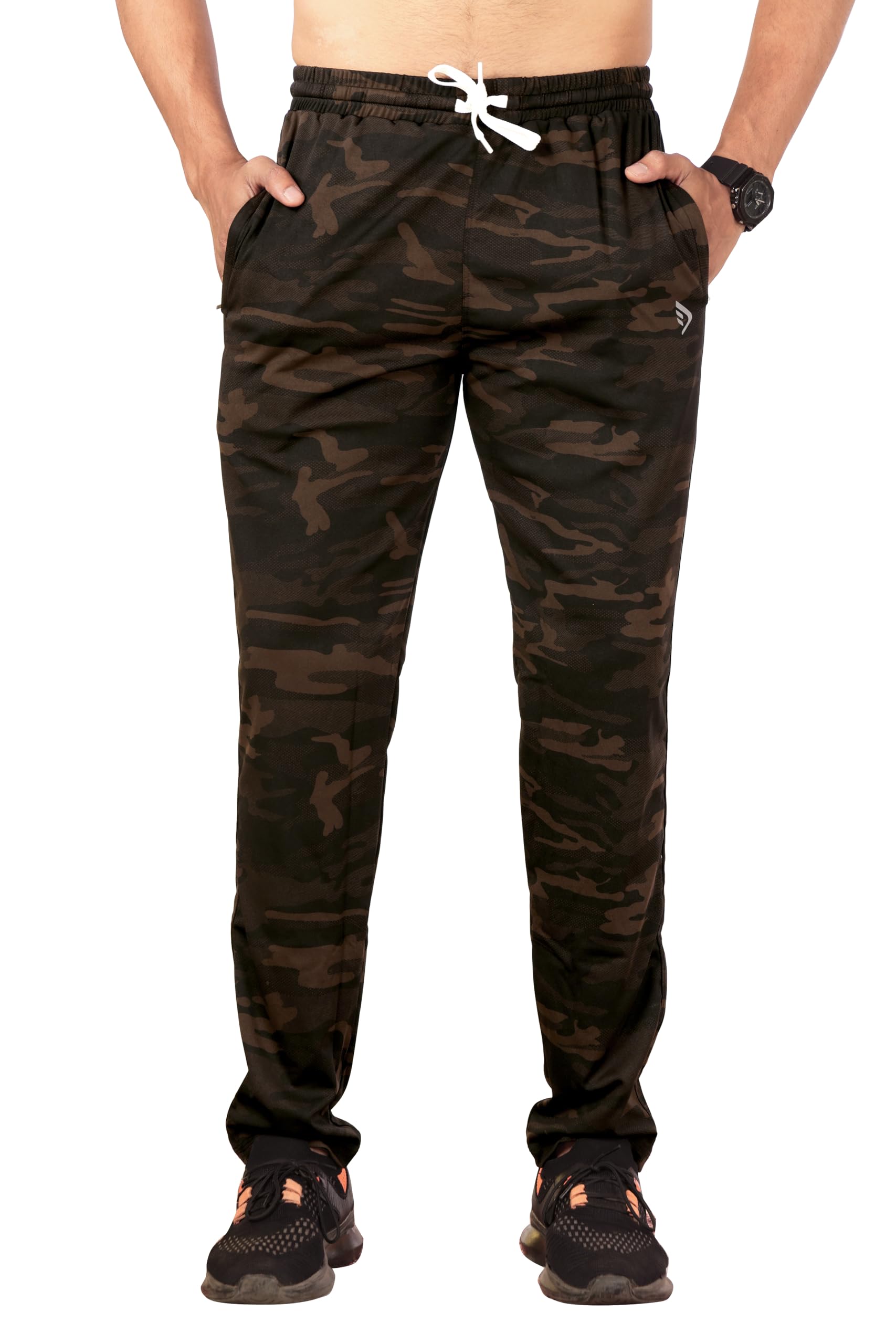 dihox Men's Solid Regular Fit Army Style 4 Ways Lycra Stretchable Track Pants-picture-19