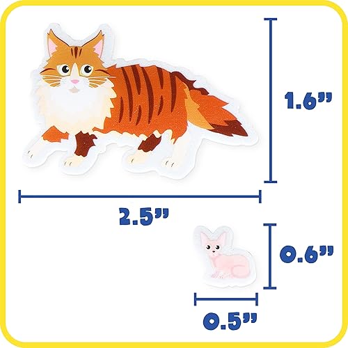 Miniatura 4 de READY 2 LEARN Calcomanías de espuma  Gatos  Paquete de 160  Calcomanías autoadhesivas para niños  Calcomanías de gato hinchado 3D para portátiles,