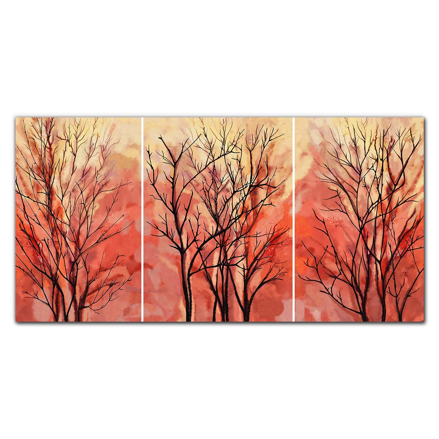 Coloray Pintura Vidrio Acrílico 100x50cm Mural Acryl Cocina Sala De Estar Cuadro De Pared De Arte De Vidrio - Ramas De Los Árboles