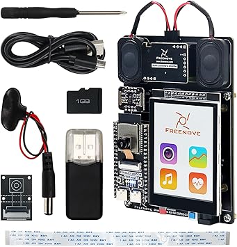 Freenove Development Kit for ESP32-S3 ESP32 S3 CAM Included, Dual-core 32-bit 240 MHz Microcontroller, Onboard Camera Wireless, Touch Screen Stereo Speakers Heart Rate Sensor, Tutorial Code