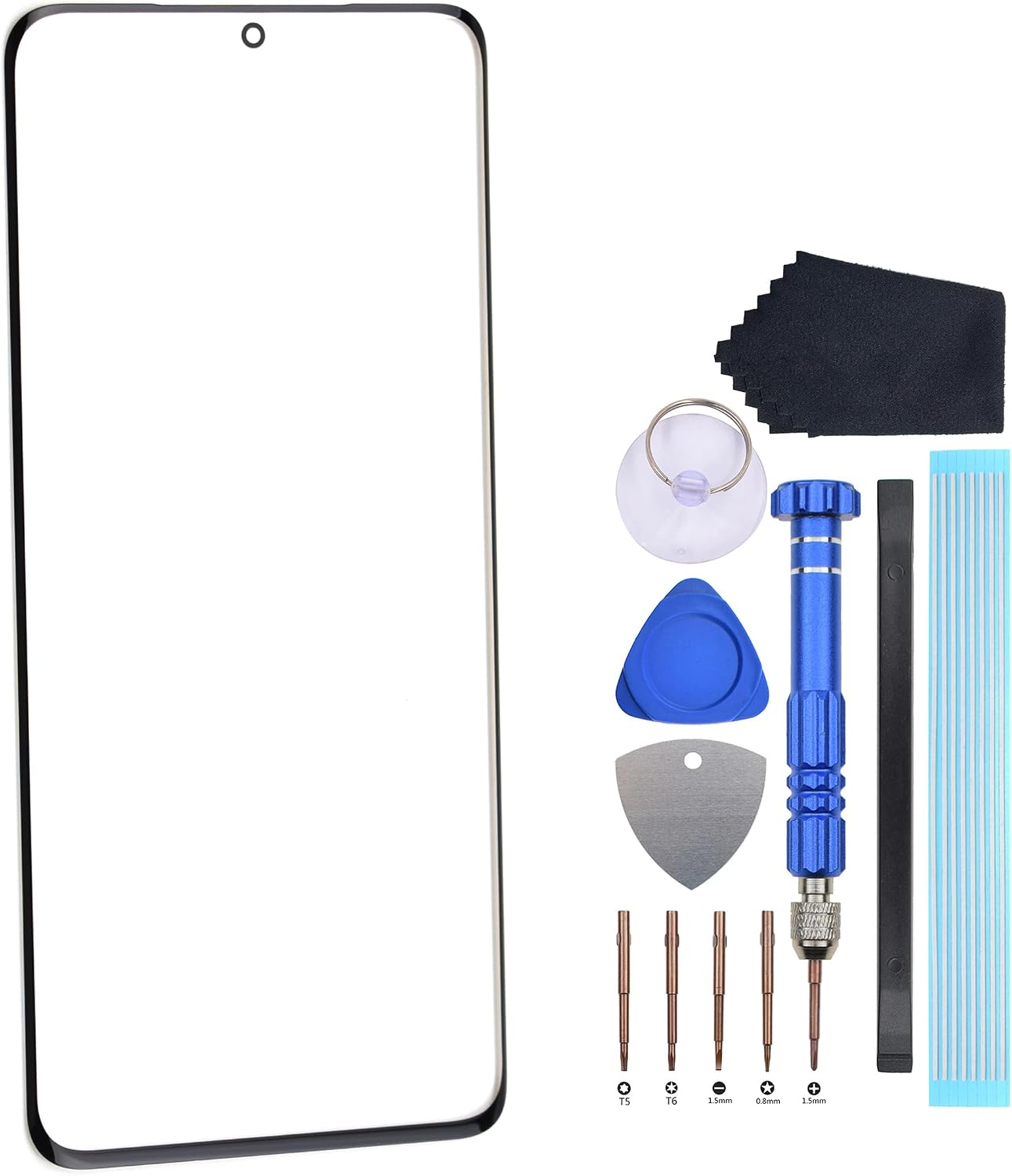 Glass Lens Screen Panel Replacement for Samsung Galaxy S20 5G S20 SM-G981 SM-G981F Glass Screen Repair Dismantling Tool Kit
