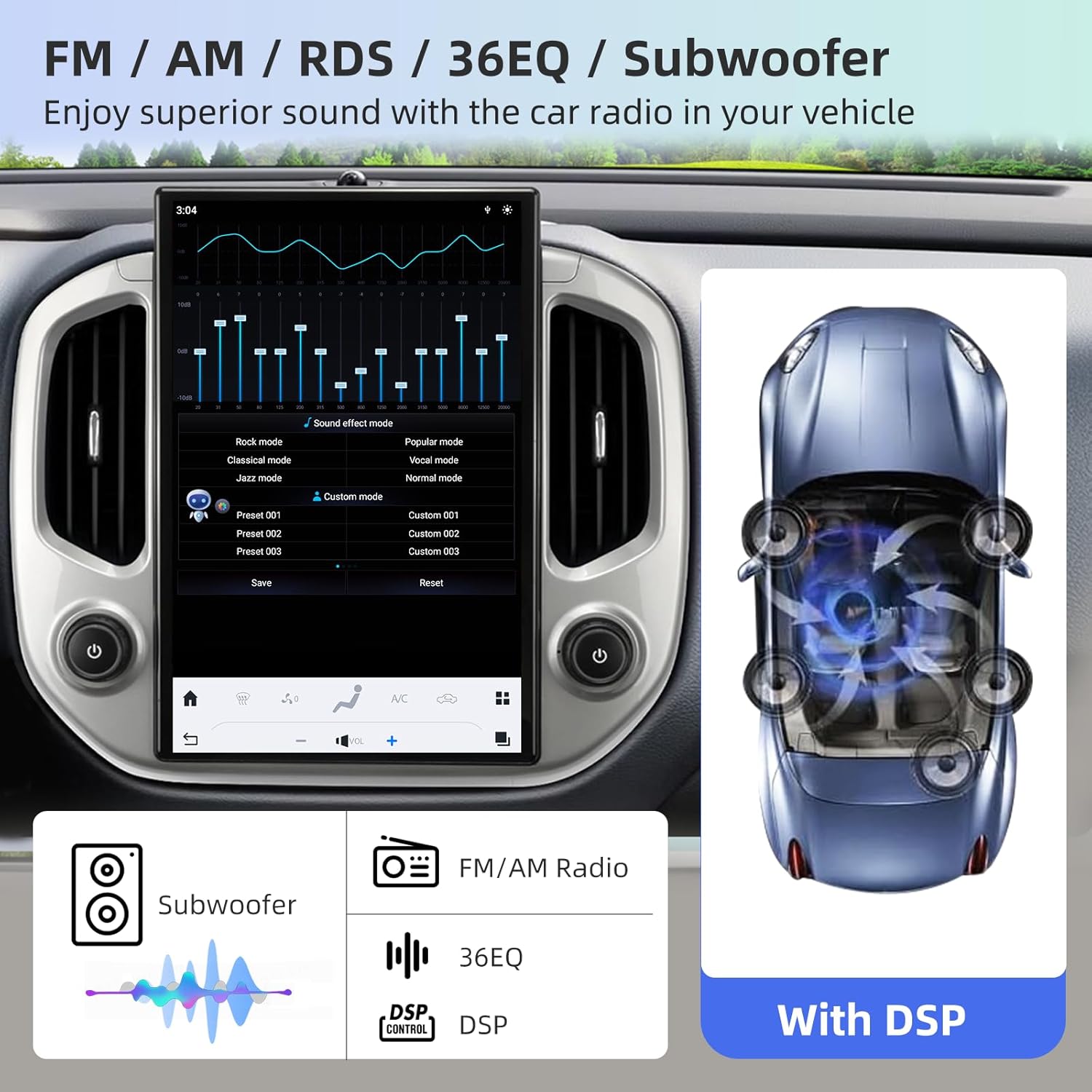Qualcomm Car Radio for Chevrolet Colorado GMC Canyon 2019-2022 Stereo Replacement Head Unit 14.4 Inch IPS 2K Touch Screen Tesla Style Carplay Android Auto Navigation