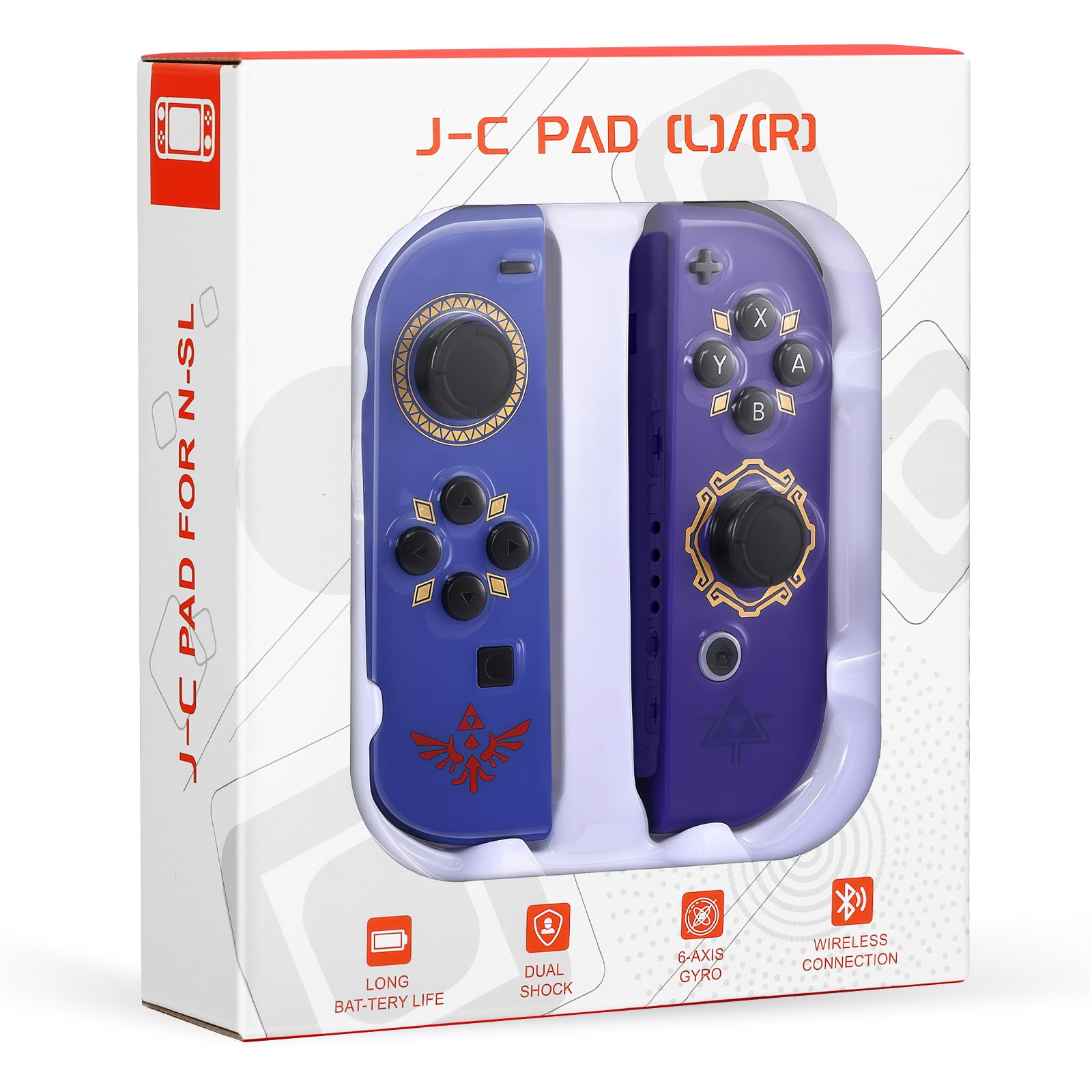Condition photo showing Good Condition for look at photos for accurate design Replacement Controller for Switch Console - Left and Right Joycon Joy Con Controller Accessories - Support Dual Vibration, Wake-up, Motion Control
