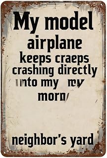 Model Airplane Hobby Funny Metal Tin Sign Plaque