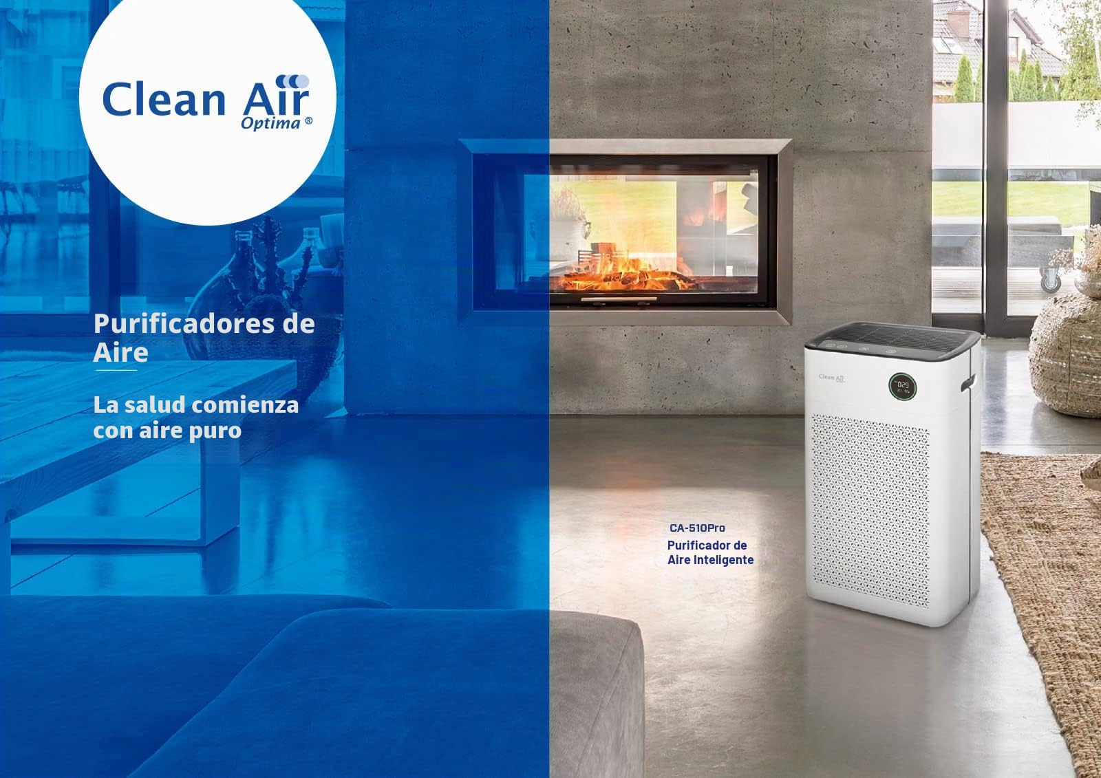 Clean Air Optima Purificador de Aire Inteligente con ionizador y HEPA CA-510Pro