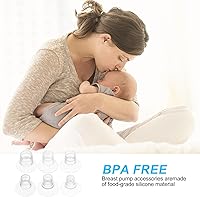 Vista 6 de Insertos de brida para extractor de leche, insertos de brida de 13151719210.945 in compatibles con SpectraMedelaMomcozy S12 ProS9 ProS12S9 Escudos