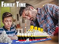 Vista 4 de Titanic Micro - Juego de bloques de construcción, 1860 piezas de ladrillos de construcción de modelo de barco de juguete Titanic