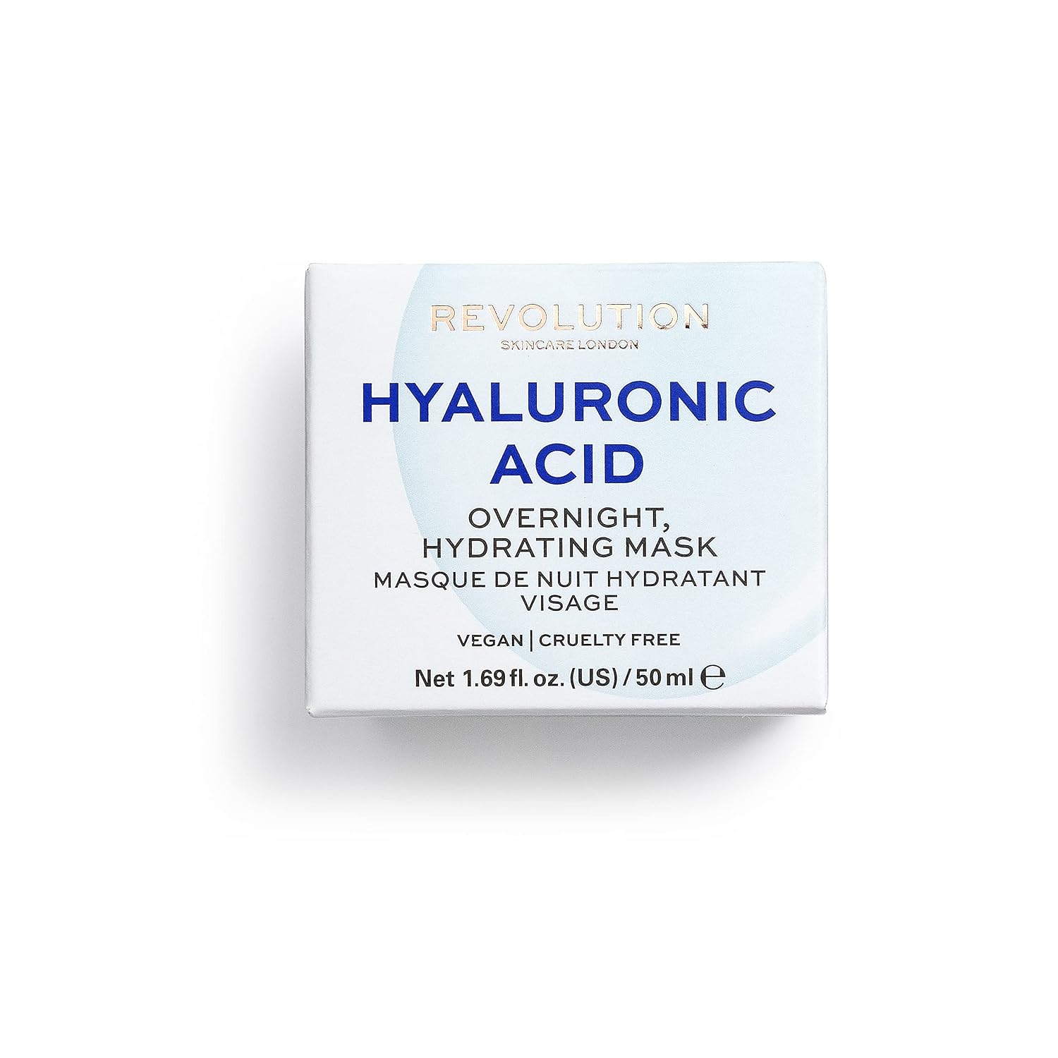 Revolution Skincare Hyaluronic Acid Overnight Hydrating Face Mask, Moisturizing & Intensely Hydrating, Vegan & Cruelty Free, 1.69fl.oz/50ml
