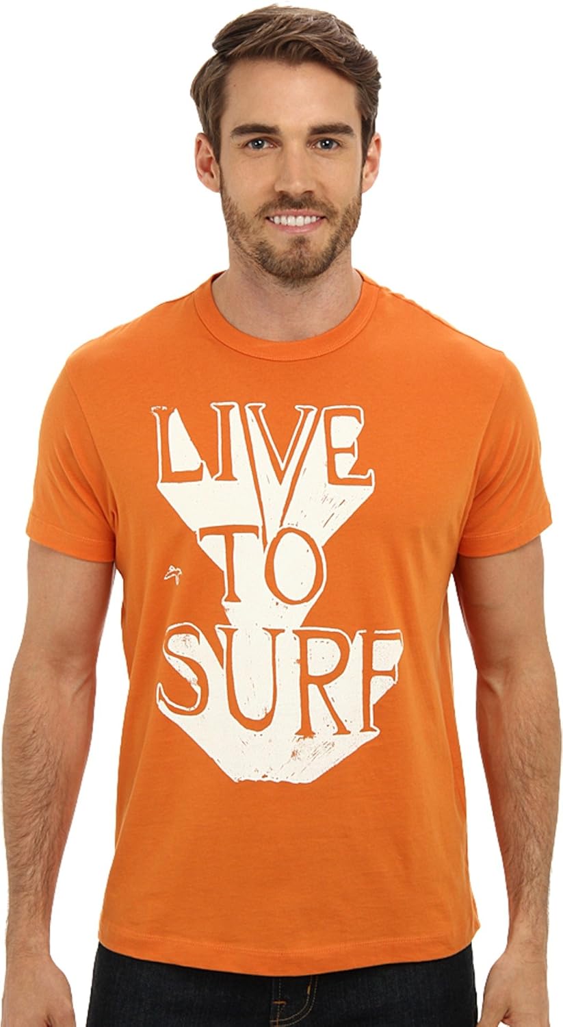 Tailgate Clothing Co. Men's Live to Surf Tee Burnt Orange T