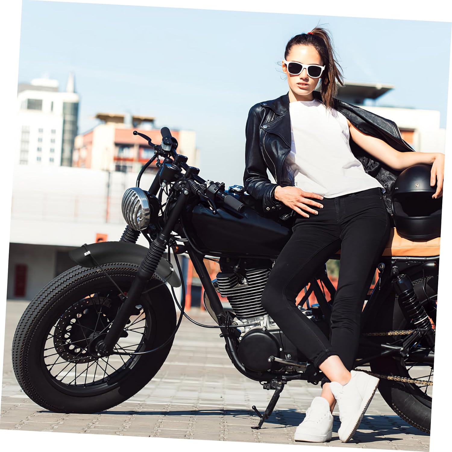 TIDTALEO Motorcycle Front Wheel Mudguard Fit Splash Guard for Motorbike Easy Installation Stylish Design Mud Water Resistance