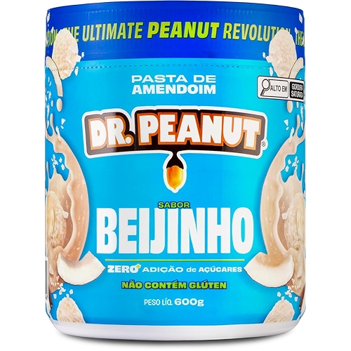 Pasta de Amendoim DR. Peanut Beijinho 600G - Com Whey Protein