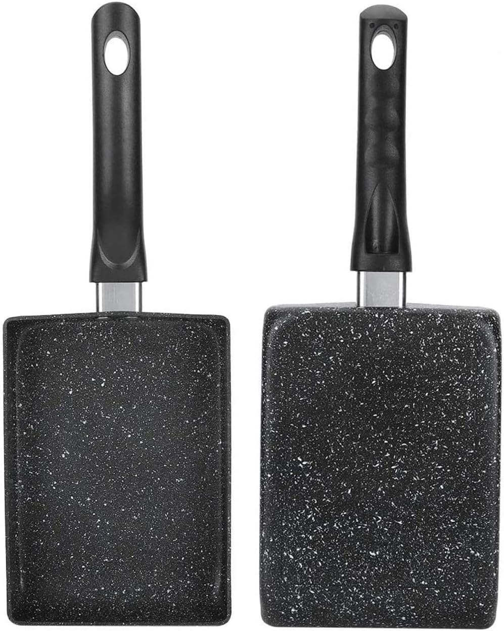 Tamagoyaki Japanese Omelette Pan/Egg Pan, Aluminium Rectangular Non‑Stick Frying Pan Mini Pancake Pan with Black Plastic Handle-13cm