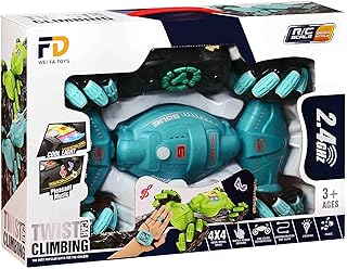 Twist Climbing Deformation Car With Light & Sound 2.4GHz - Teal Color