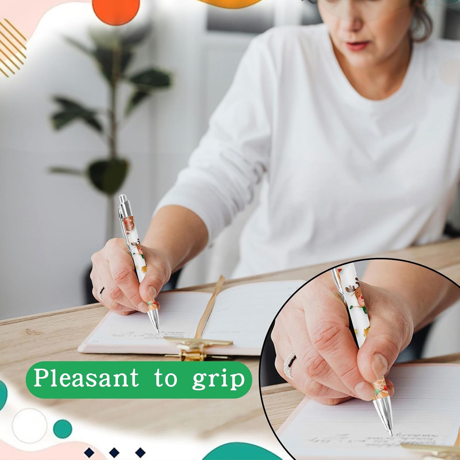 100 Pcs Sublimation Pens Bulk Diy Christmas Personalized Pens Heat Transfer Ballpoint Pen with Shrink Wrap White Blank Aluminum Customized Clip Pen for Office School Stationery Gift Supplies