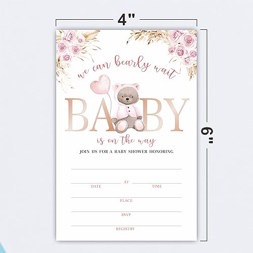 Miniatura 3 de Juego de 25 invitaciones para baby shower con sobres, boletos para rifas de pañales y tarjetas de solicitud de libro de baby shower, fiesta temática