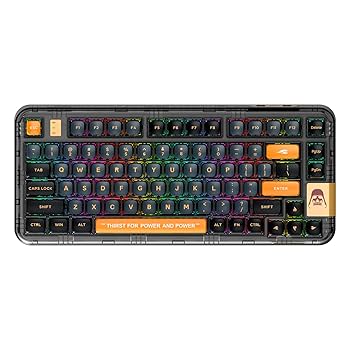 YUNZII AL75 ゲーミングキーボード ブルーグースイッチブラック YUNZII AL75 ブラック 75% アルミニウム ワイヤレス BT/2.4G