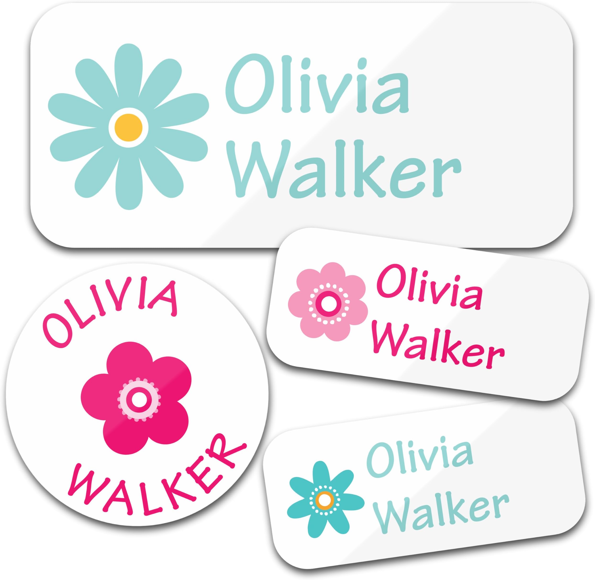 Bunny Badges Personalized Daycare Name Labels (130 Labels