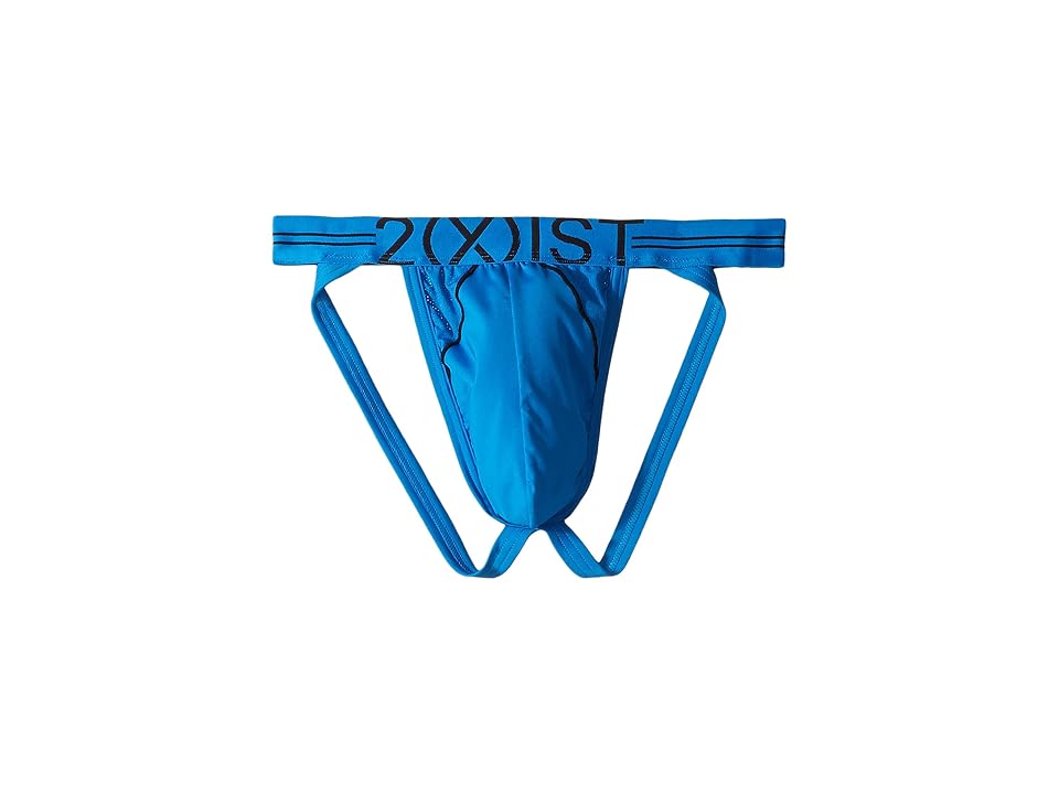 

2(X)IST Sport Mesh Jock Strap (Electric Blue Lemonade) Men's Underwear
