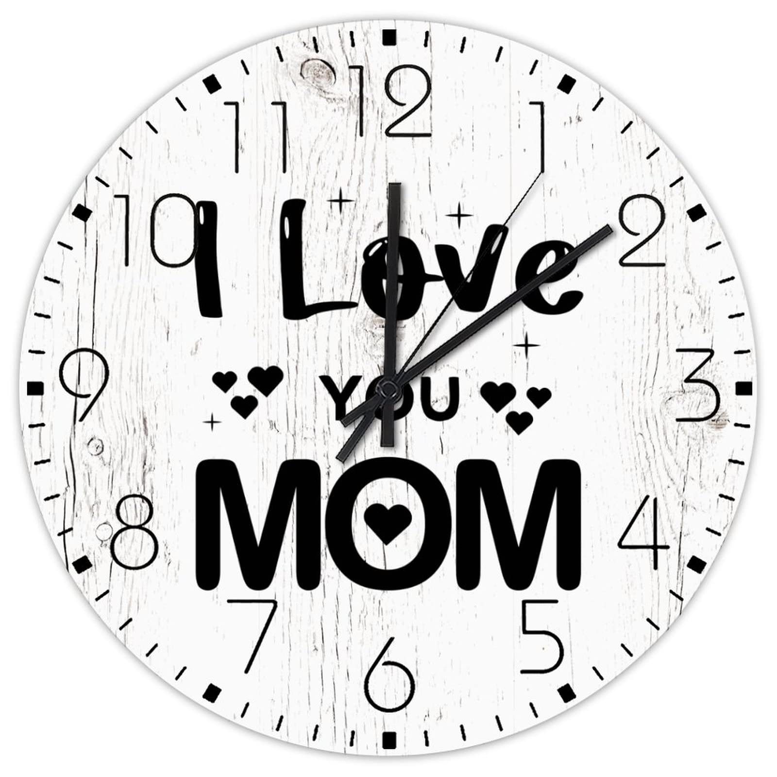Horloge ronde en bois véritable 30 cm de diamètre style épuré