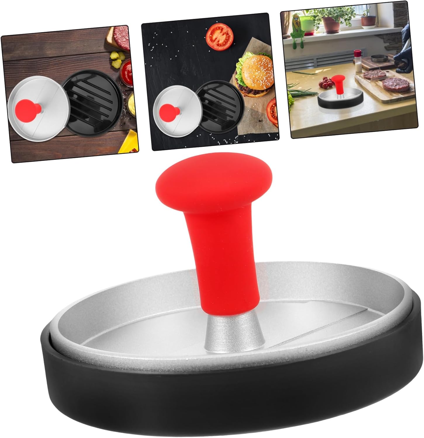 UPKOCH 3pcs Patty Press Stainless Steel Hamburger Maker Manual Non-Stick Meat Press Tool for Shaped Patties for Grilling and BBQ and Easy to Use