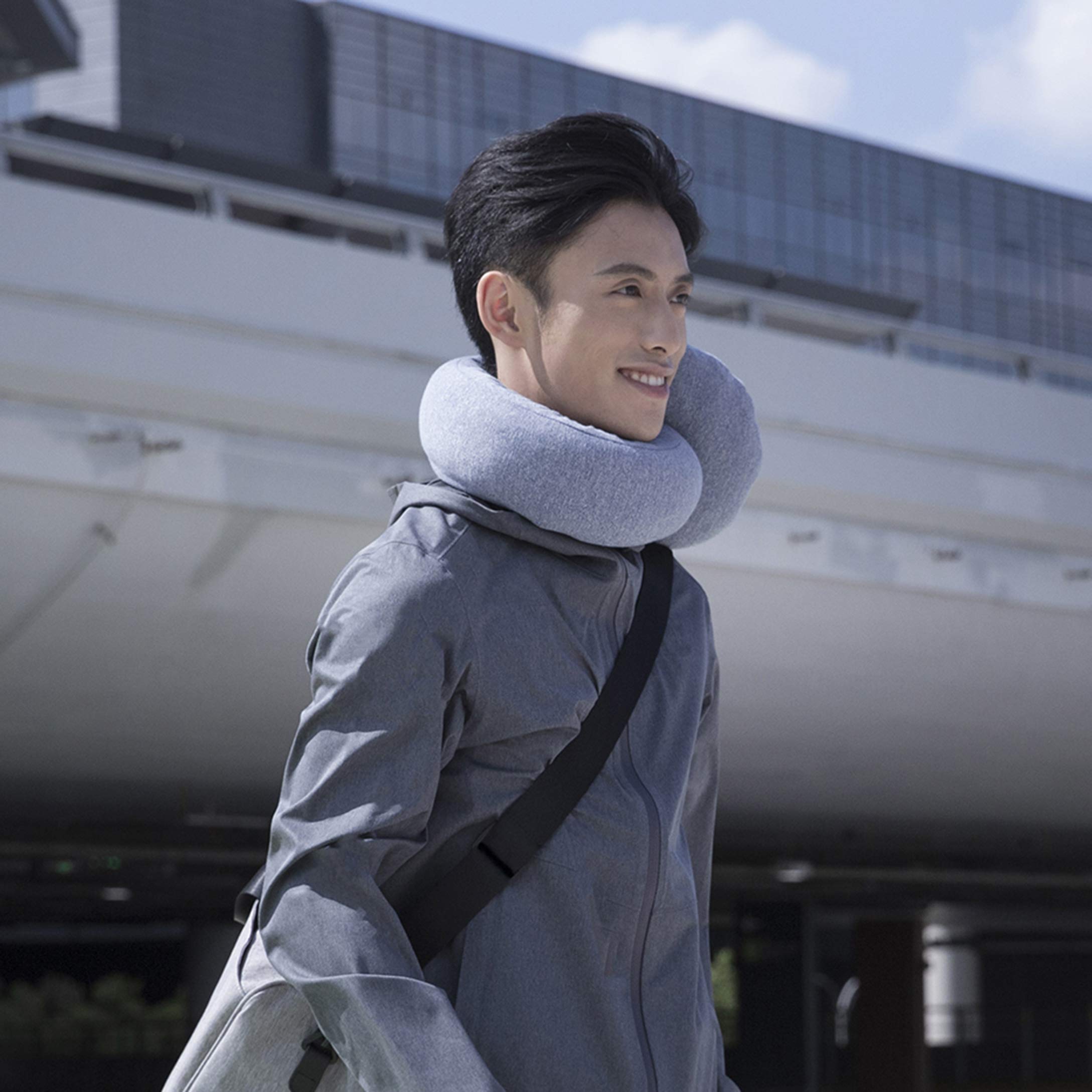 SINOVATI KIWEE Nackenkissen Nackenhörnchen Lollipop Design mit Memory Foam Orthopädisches Ergonomisches Nackenstützkissen fürs Reisen, Zuhause und Büro im Auto Flugzeug Zug