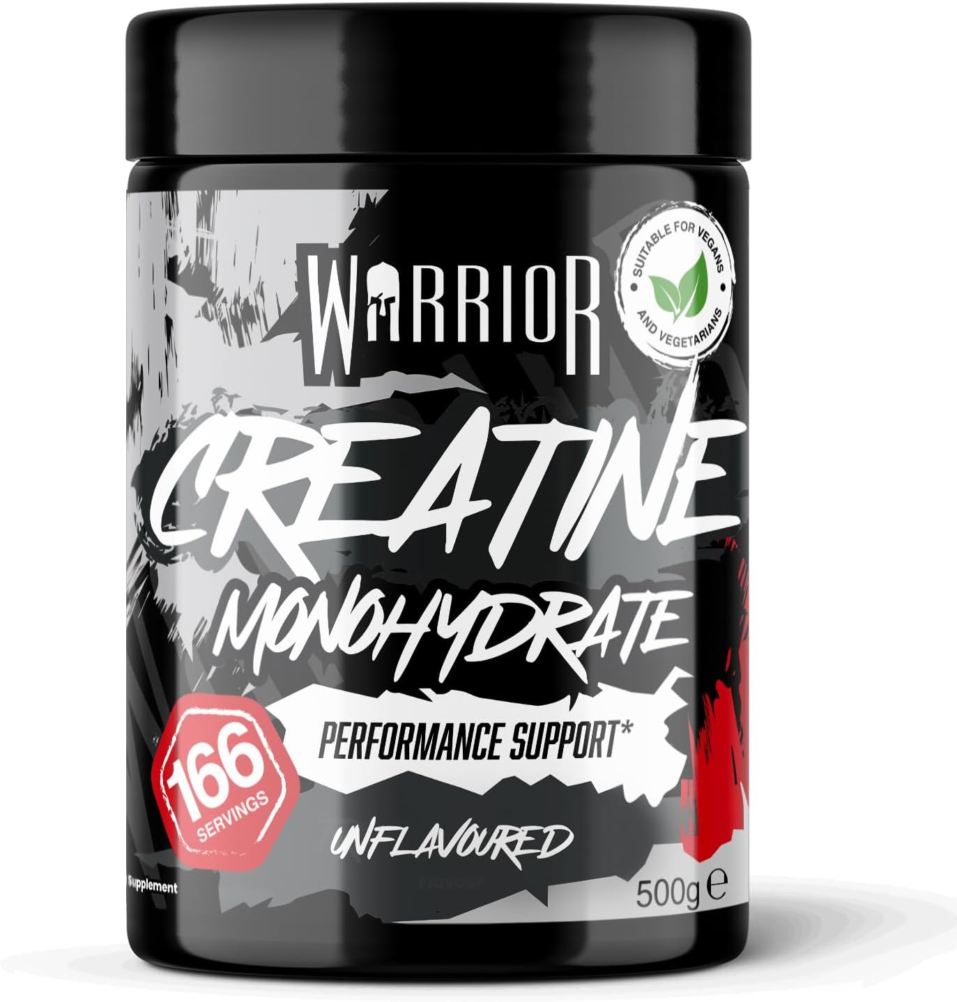 Creatine Monohydrate Powder 500g (166 Servings) – Pure Micronised Creatine Powder Supplement for Men & Women, Pre & Post Workout Strength, Muscle Growth & Recovery, Vegan – Unflavoured