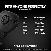 Vista 2 de Guantes de boxeo FIGHTR® Pro hechos de cuero genuino Para hombres y mujeres para boxeo, MMA, Muay Thai, Kickboxing y artes marciales 10 12 14 16