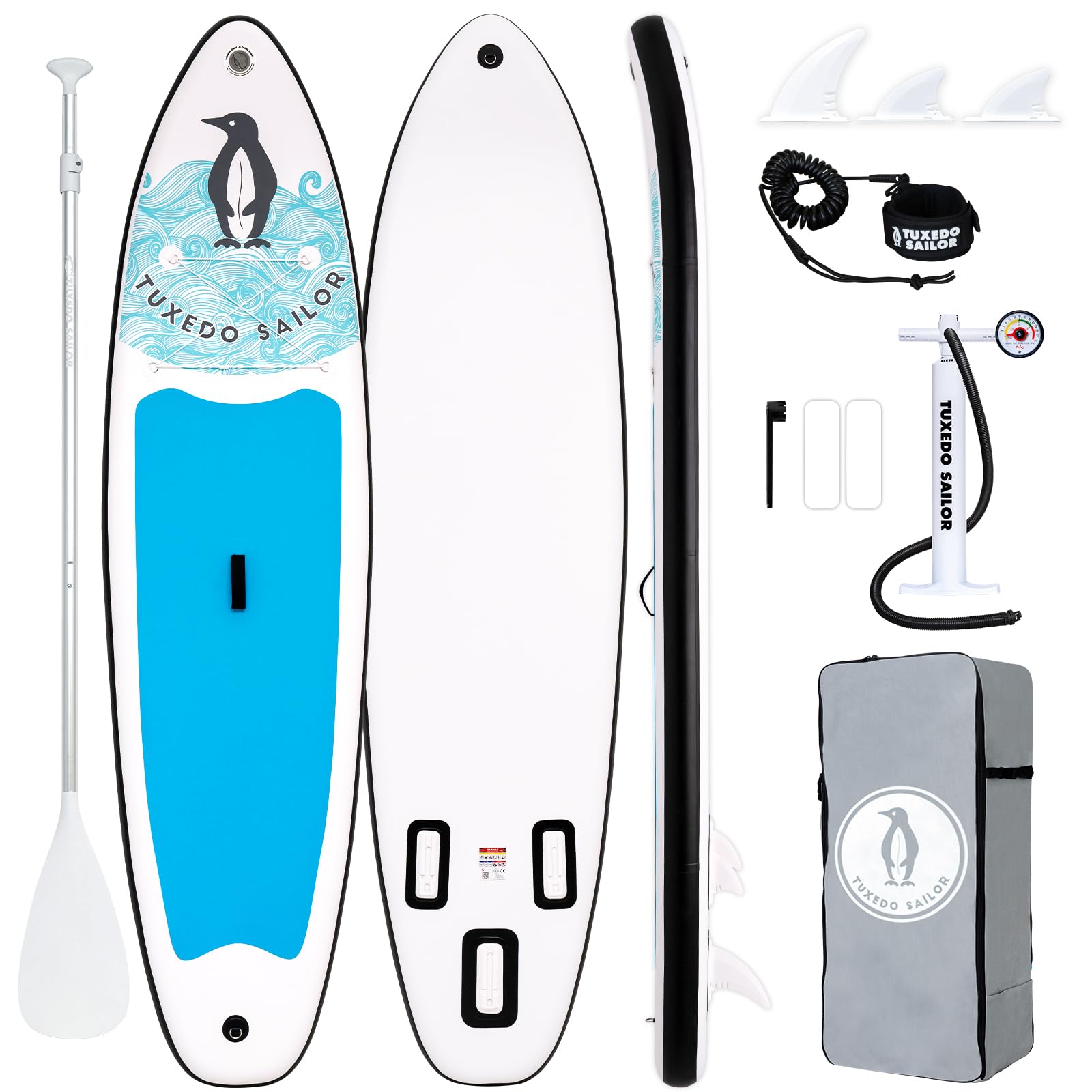 Tuxedo Sailor SUP Gonfiabile Adulti 320 cm Stand Up Paddle Board, Tavola da SUP Paddle Board con Accessori, Tavola Gonfiabile 2 Posti
