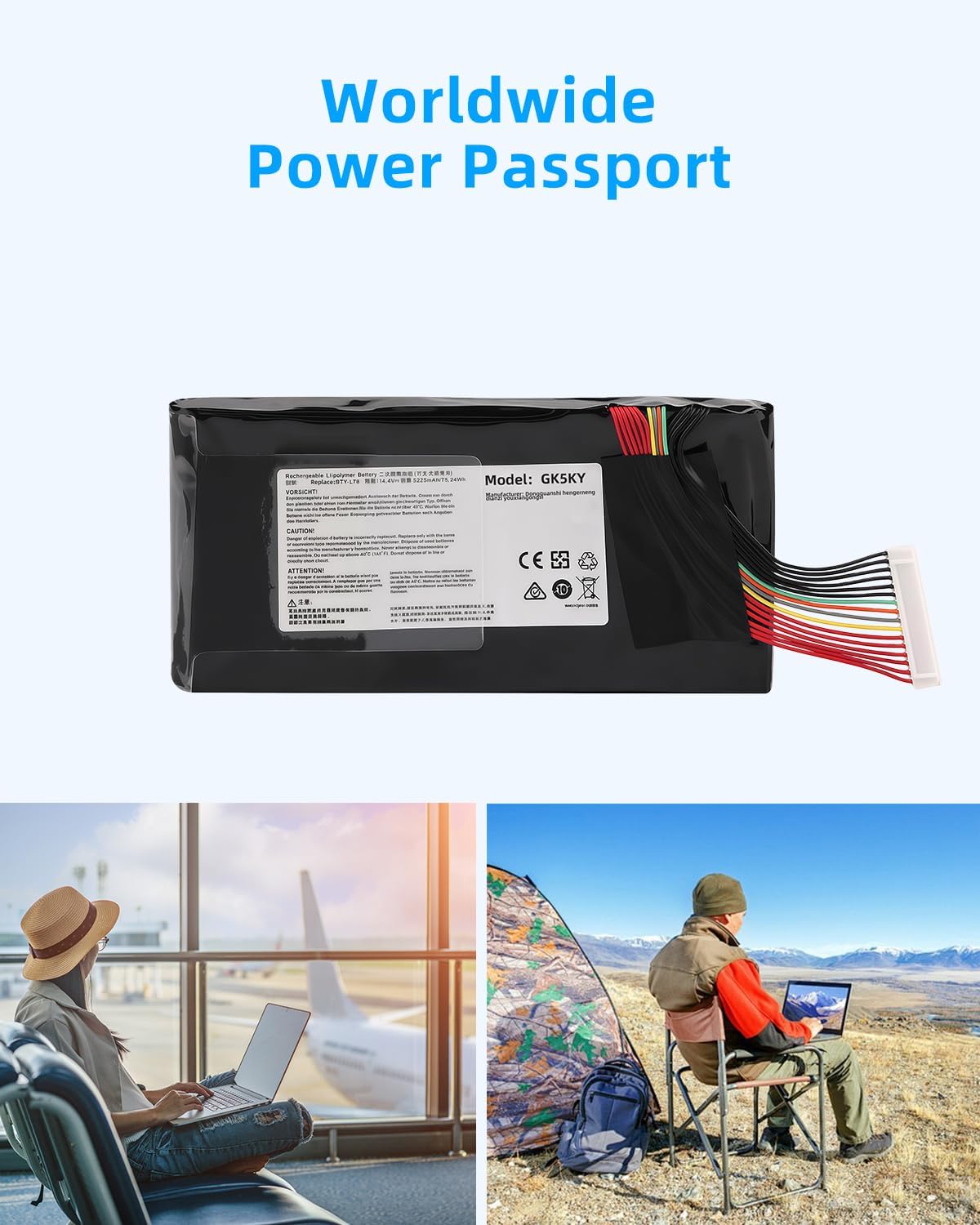 75.24WH BTY-L78 Laptop Battery for MSI GT62 GT62VR GT80 GT80S GT73 GT83 GT73VR GT83VR GT75VR MS-1812 MS-1814 High Performance（Curved Cable）
