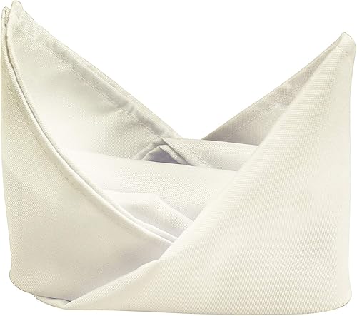 Miniatura 5 de GEFEII Servilletas de tela de poliéster sólido de 18 x 18 pulgadas para mantel rectangular redondo y cuadrado para boda, fiesta, restaurante,