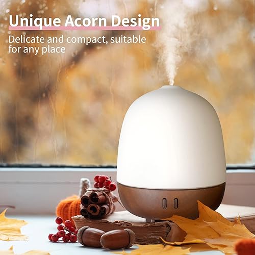 Miniatura 4 de Difusor de aceites esenciales humidificador de aromaterapia 27fl oz desodorizadores de cerámica para aromaterapia con diseño único de bellota y 7