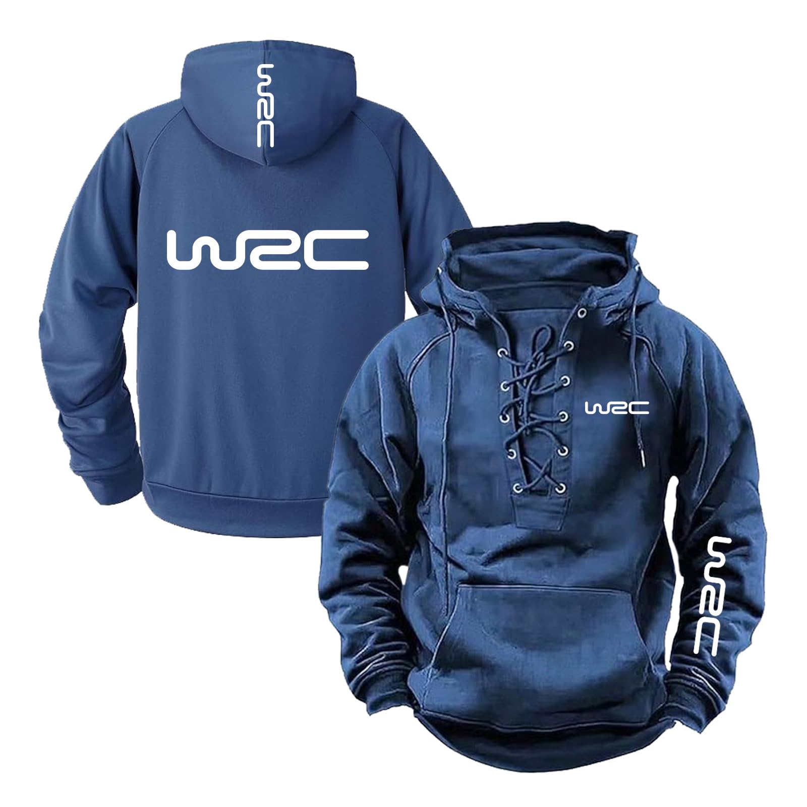 WDGYZZXJ Men Pullover Hoodies for W.R.C Cozy Street Wear Plain Outwear Long Sleeve Sweatshirt Hooded Jackets Spring Autumn Coats Jumpers Tops Hoody-LanS||3x_l