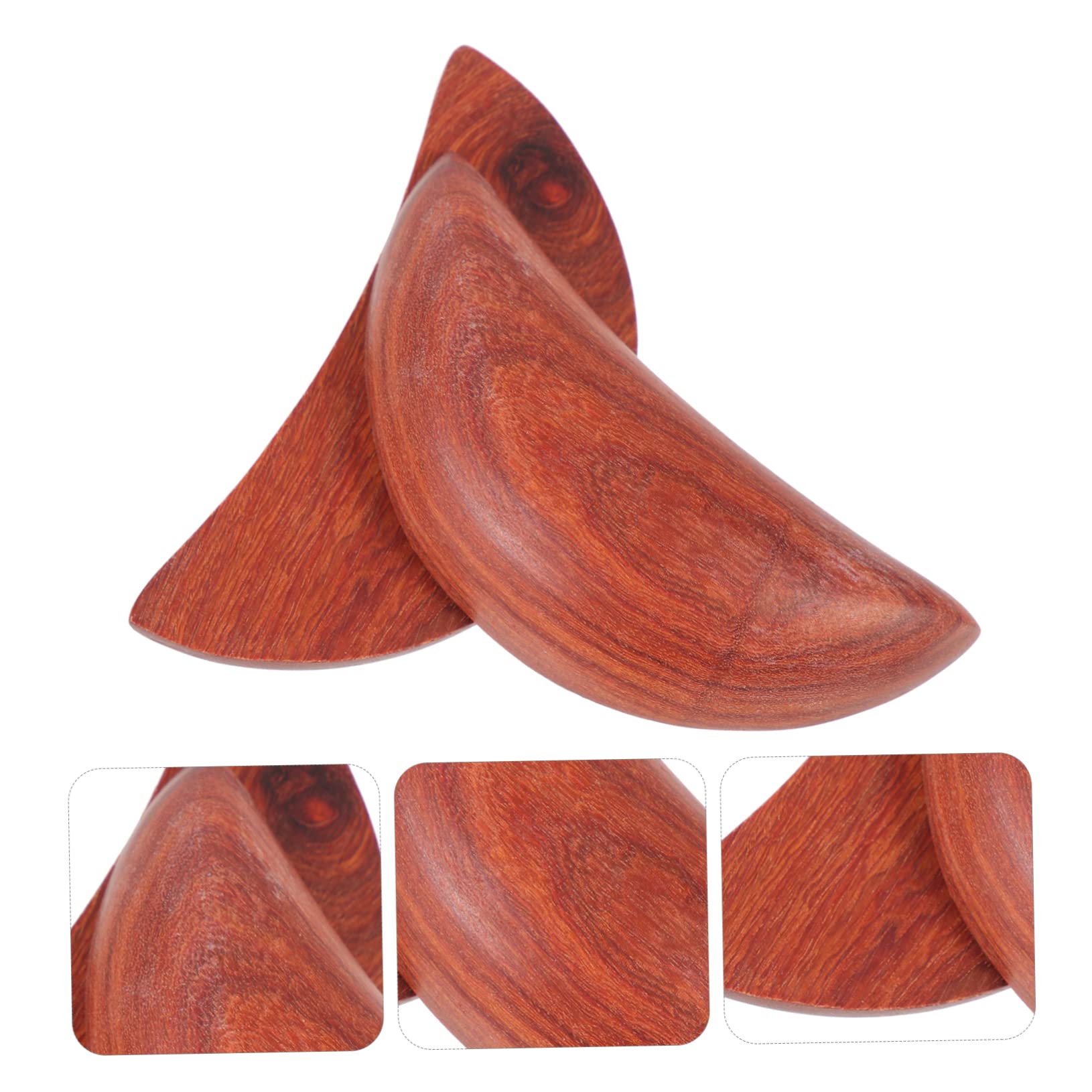 Garneck 2pcs Sacred Gua Cup Chinese Feng Shui Tool Feng Shui Holy Yin Yang Holy Cups Drinking Taoist Divination Cups Divination Ornament Chinese Decor Chinese Divination Tool Brown Wood