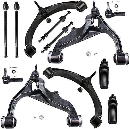 Miniatura 112 de Detroit Axle - Kit de suspensión delantera 2WD para Ford F-150 2004-2005, 2 brazos de control superiores, 2 rótulas inferiores, 2 barras