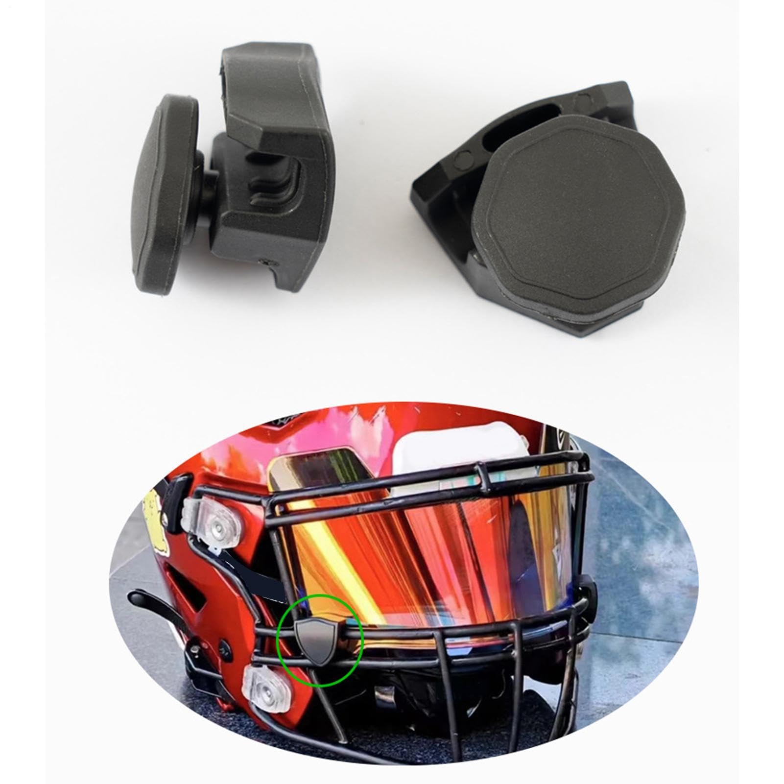 Fußball-Visier-Clips – PP-Helm-Schrauben, Befestigungselemente, 13 g, leichtes Reparaturset, Schnellfix-Visierbefestigung, schwarze Hardware, Erwachsenen-Jugend-Fußballhelm-Zubehör, Ersatzteile für