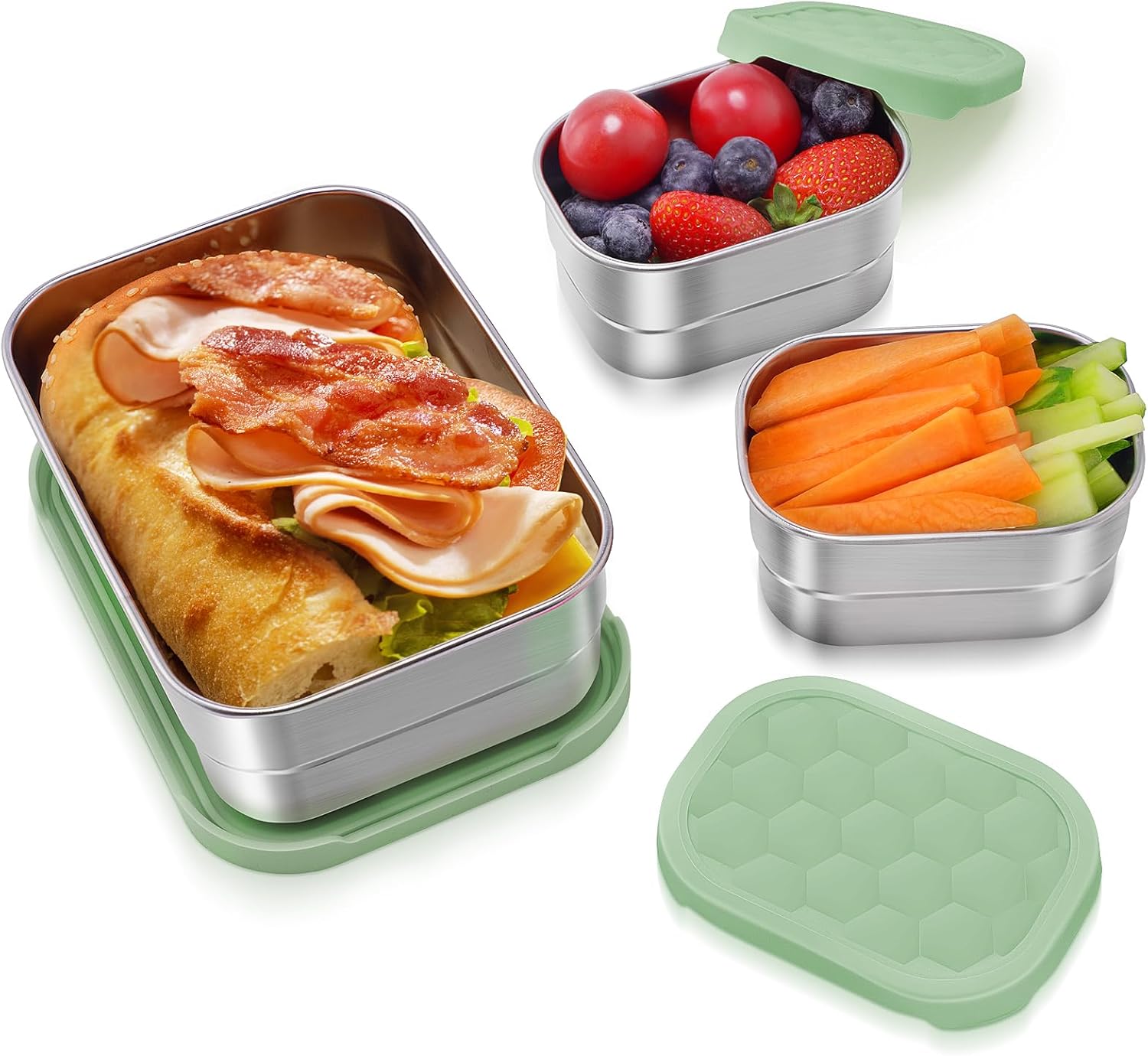 Stainless Steel Snack Containers for Kids | Easy Open Leak Proof Small Food Containers with Silicone Lids - Perfect Metal Toddler Lunch Box for Daycare and School (8oz) - Image 7