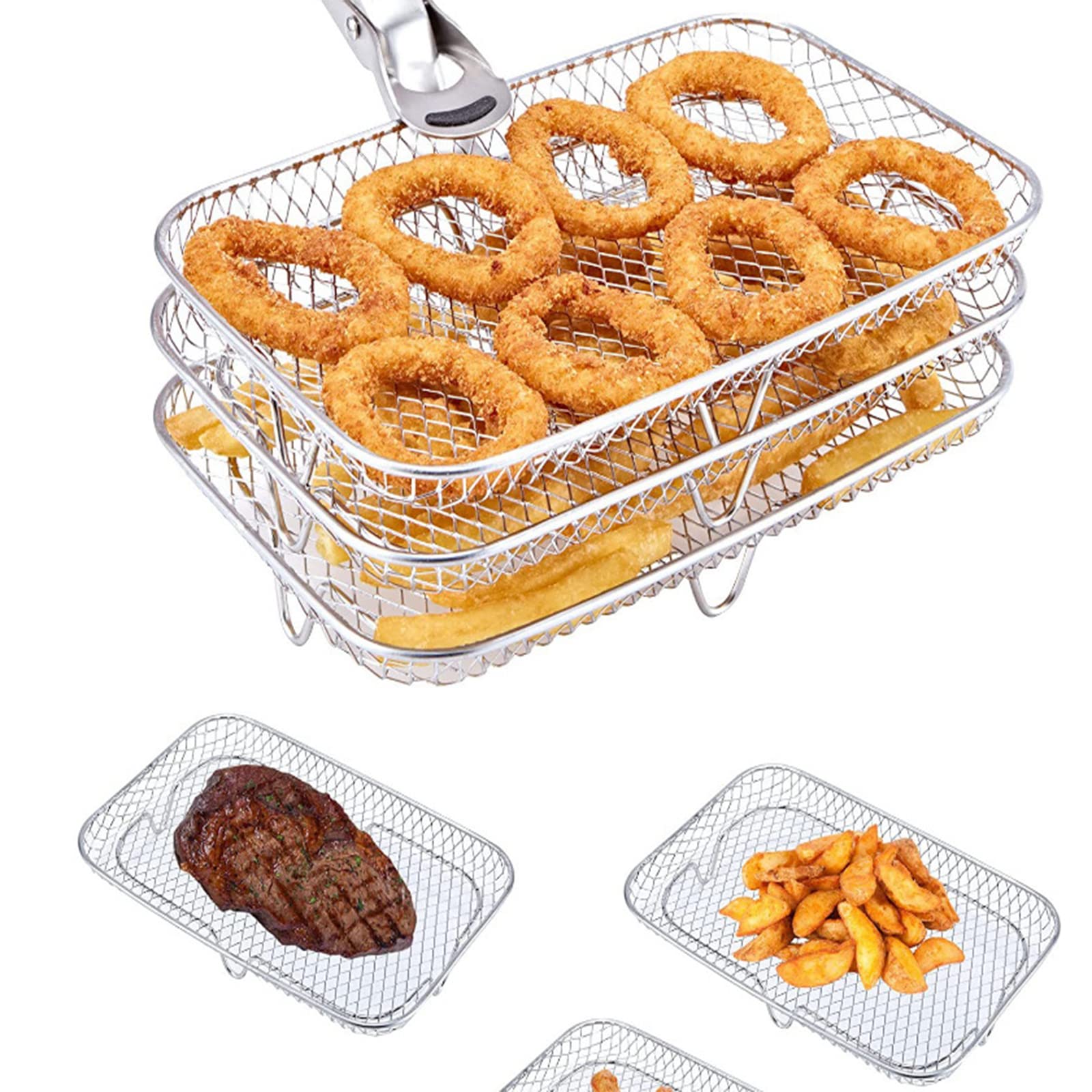 KICHOUSE Support à Brochettes En Acier Inoxydable 304 Pour