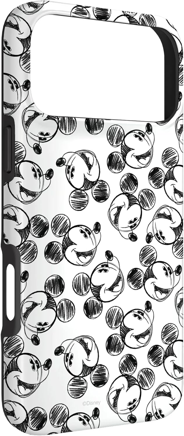 Disney Mickey Mouse Black and White Sketch Print Case for iPhone 17 Pro Max