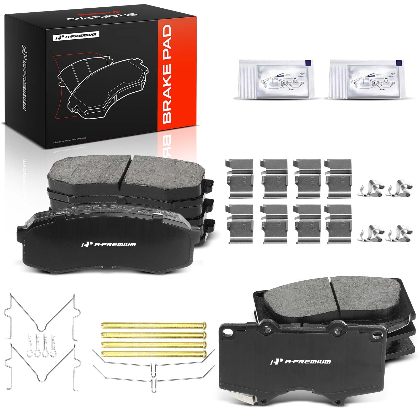 Amazon.com: A-Premium Front and Rear Ceramic Brake Pads Set