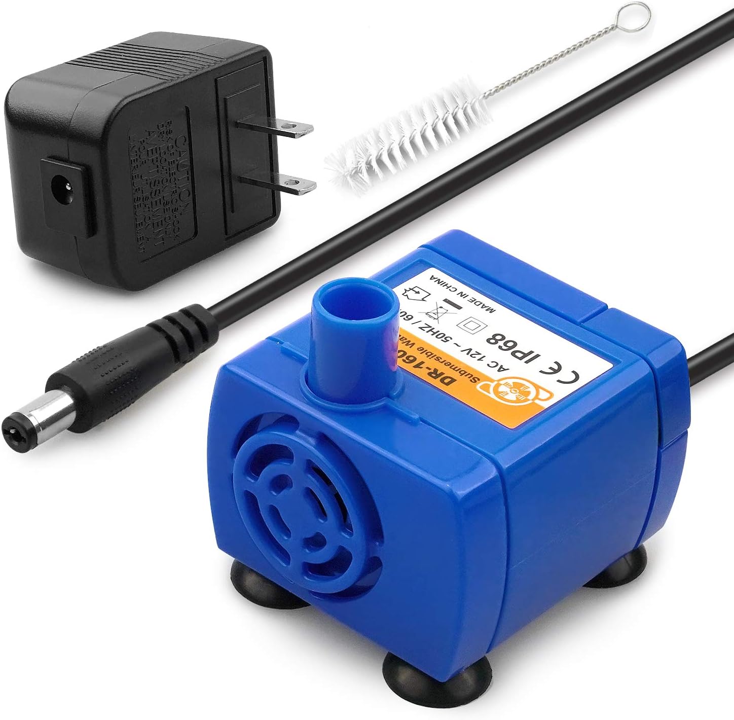 KutoraWorks Replacement Pump for Veken 84oz/2.5L Cat Water Fountain and isYoung Cat Fountain with Adaptor and Cleaning Brush