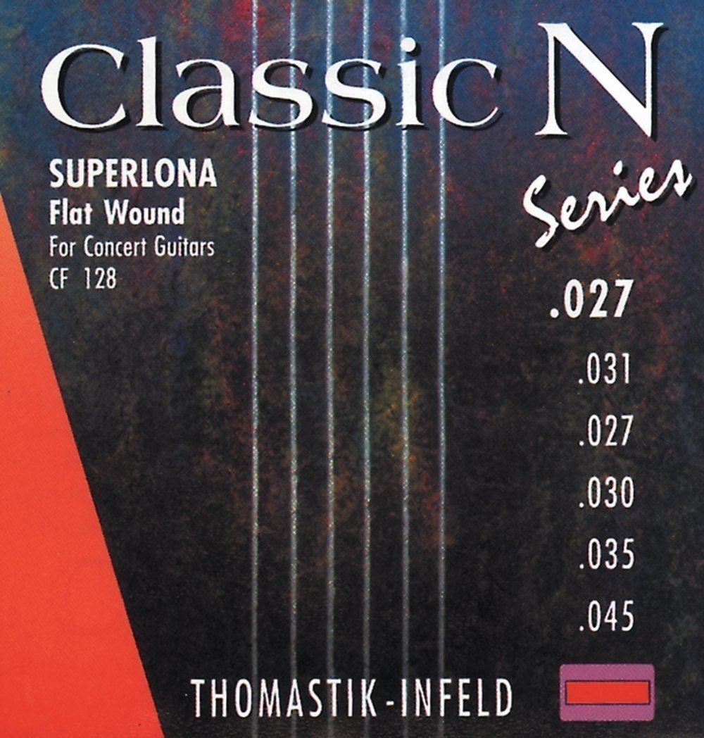Thomastik 656667 snaren voor klassieke gitaar Classic N Series, set Superlona Light CF128 Flatwound