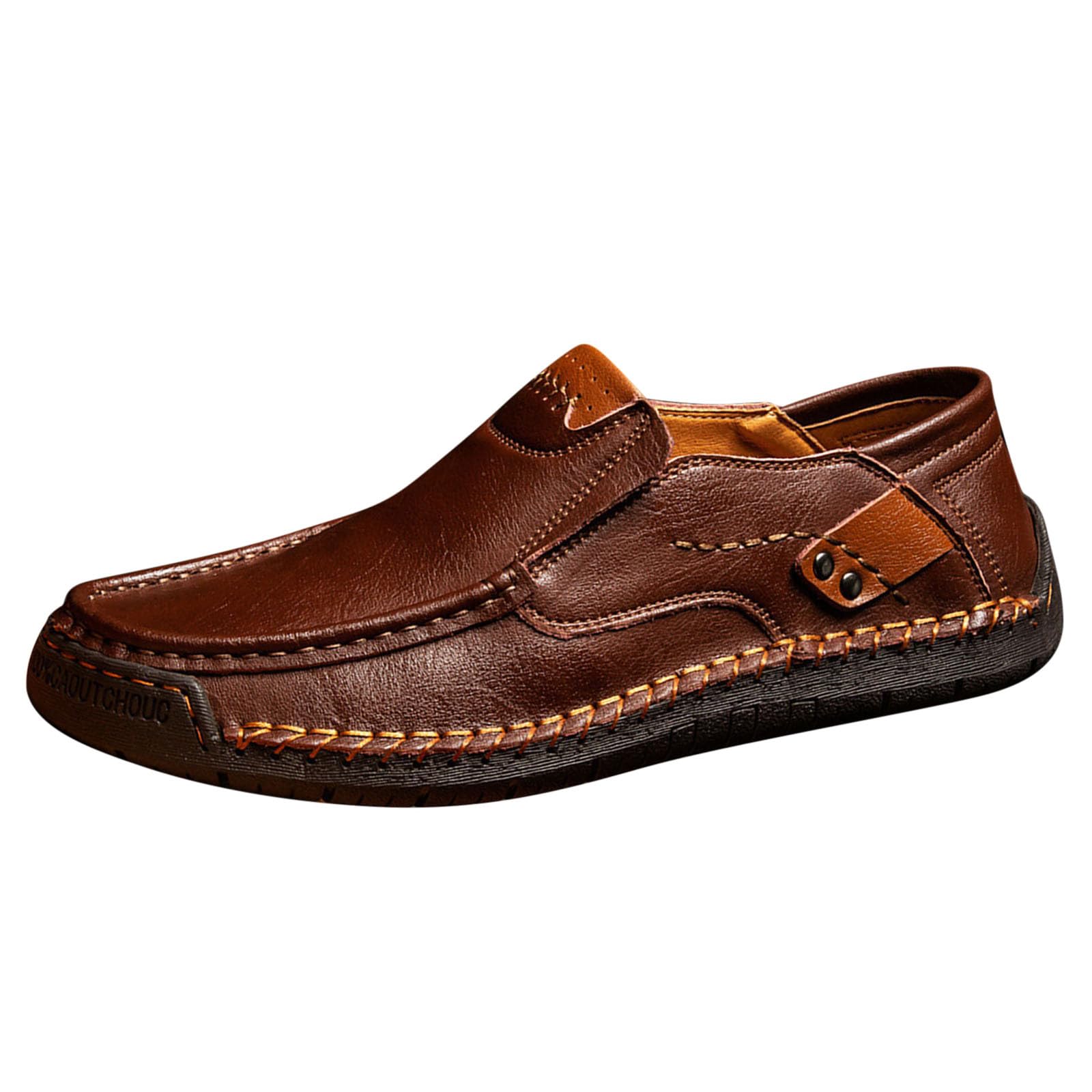 2026 Men's Casual Shoes - Produkttitel Paar Stil Handgemachte Herren Outdoor Freizeitschuhe EIN Fuß Flache Lederschuhe Frühling Low Top Plus Große Größe LeFu Rindsleder