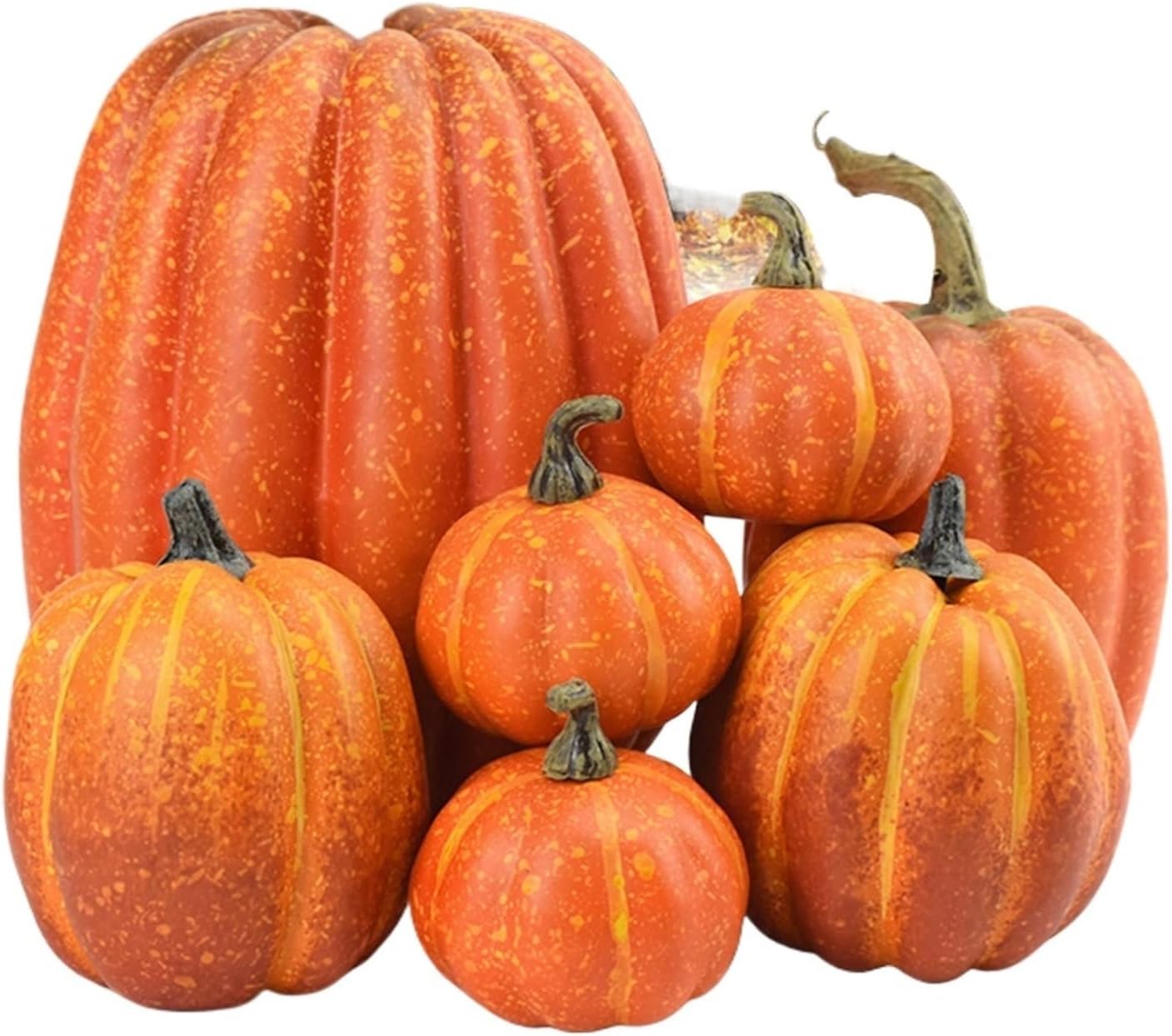 1Set Pumpkin Decorations Set Fake Artificial Pumpkins for Home Party Indoor Outdoor Decor for Indoor and Outdoor Decoration(Yellow)